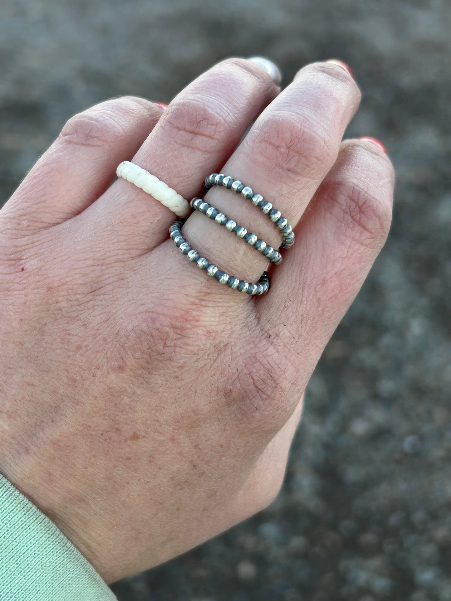 "The Kaylee" Beaded stacker rings